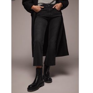 Zara Black Mid-Rise Mini Flared Skinny Jeans